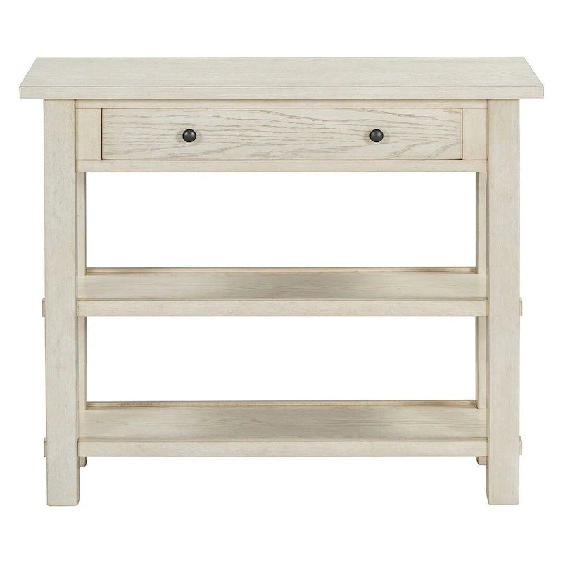 36 Farmhouse Solid Wood Console Table with Drawers and 2 Shelves