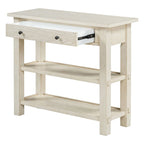 36 Farmhouse Solid Wood Console Table with Drawers and 2 Shelves