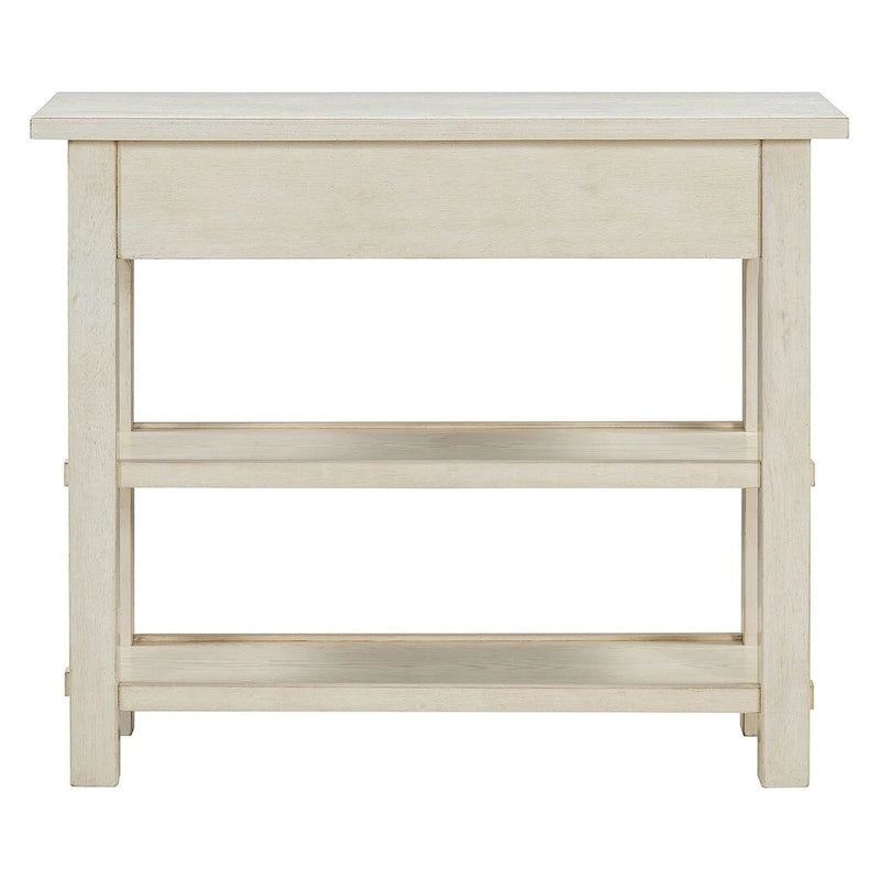 36 Farmhouse Solid Wood Console Table with Drawers and 2 Shelves