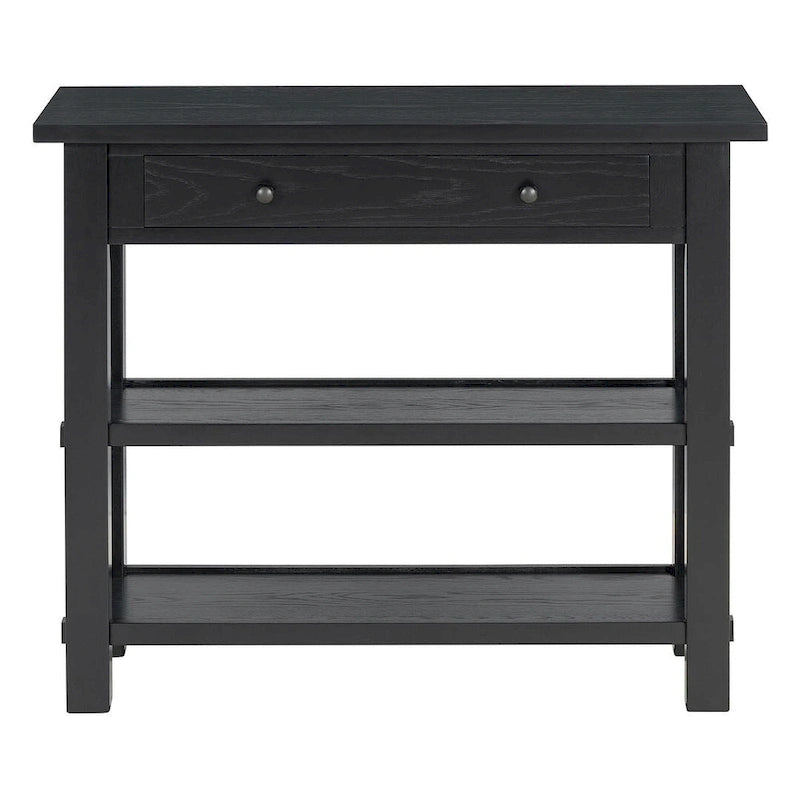 36 Farmhouse Solid Wood Console Table with Drawers and 2 Shelves