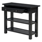 36 Farmhouse Solid Wood Console Table with Drawers and 2 Shelves