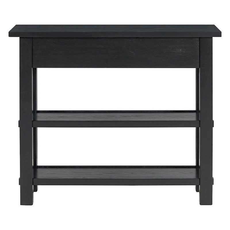 36 Farmhouse Solid Wood Console Table with Drawers and 2 Shelves