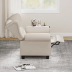 Modern Tufted Push Back Armchair