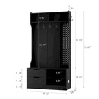 Hall Tree with 6 Hooks,Coat Hanger, Entryway Bench, Storage Bench,for Entrance, Hallwa