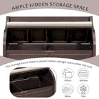 Farmhouse Solid Wood Multi-Purpose Upholstered Storage Bench