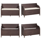 Farmhouse Solid Wood Multi-Purpose Upholstered Storage Bench