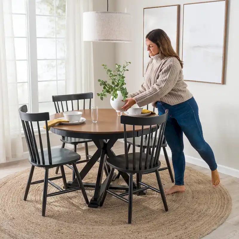Bush Furniture Windsor High Back Spindle Dining Chairs - Set of 2