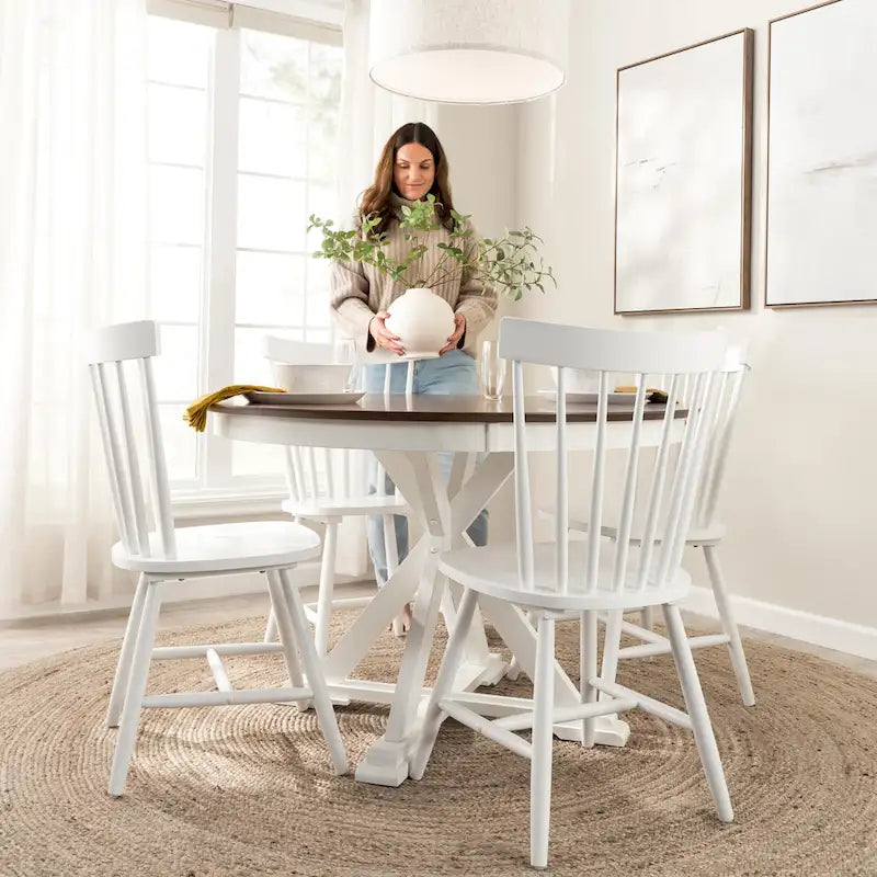 Bush Furniture Windsor High Back Spindle Dining Chairs - Set of 2