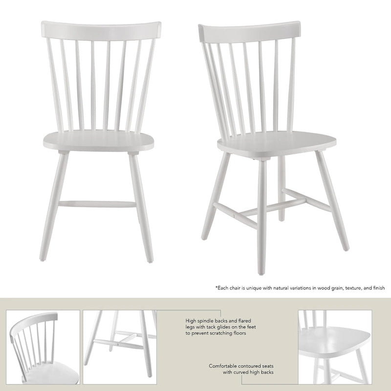 Bush Furniture Windsor High Back Spindle Dining Chairs - Set of 2