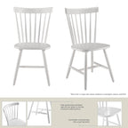 Bush Furniture Windsor High Back Spindle Dining Chairs - Set of 2
