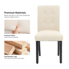 FERPIT Faux Leather Tufted Upholstered Dining Chairs Set of 2 - 17.5W x 23D x 36.5H