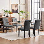 FERPIT Faux Leather Tufted Upholstered Dining Chairs Set of 2 - 17.5W x 23D x 36.5H