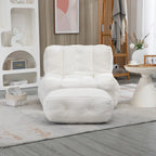 Modern Adult Lounge Chair with High Density Memory Foam and 1 Ottoman for Home Bedroom and Reading Room