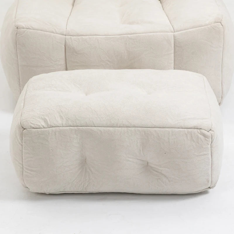 Modern Adult Lounge Chair with High Density Memory Foam and 1 Ottoman for Home Bedroom and Reading Room