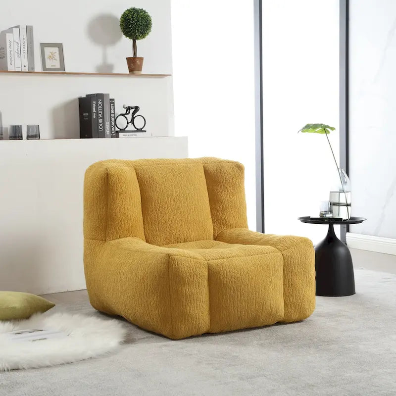 Modern Adult Lounge Chair with High Density Memory Foam and 1 Ottoman for Home Bedroom and Reading Room
