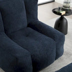 Modern Adult Lounge Chair with High Density Memory Foam and 1 Ottoman for Home Bedroom and Reading Room