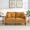 Modern Upholstered Sofa with 2 Pillows and High Density Foam Cushion, Wooden Frame for Home Lounge Area and Office
