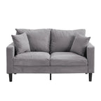 Modern Upholstered Sofa with 2 Pillows and High Density Foam Cushion, Wooden Frame for Home Lounge Area and Office