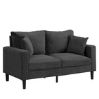 Modern Upholstered Sofa with 2 Pillows and High Density Foam Cushion, Wooden Frame for Home Lounge Area and Office