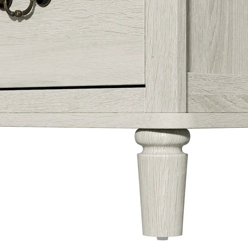 Comò extra large a 6 cassetti, grigio chiaro