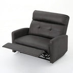 Power Recliner Chair, Oversize Wide Seat, Tufted Slate Gray Microfiber