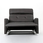 Power Recliner Chair, Oversize Wide Seat, Tufted Slate Gray Microfiber