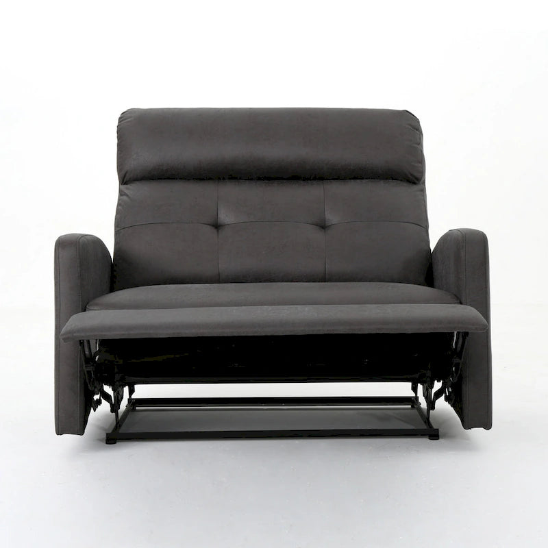 Power Recliner Chair, Oversize Wide Seat, Tufted Slate Gray Microfiber