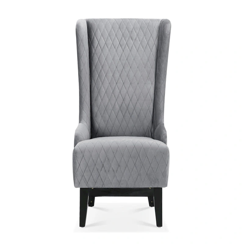Christopher Knight Home - Evelyn High-Back Velvet Wingback Chair with Wooden Legs