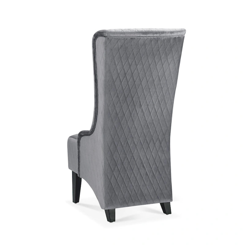 Christopher Knight Home - Evelyn High-Back Velvet Wingback Chair with Wooden Legs