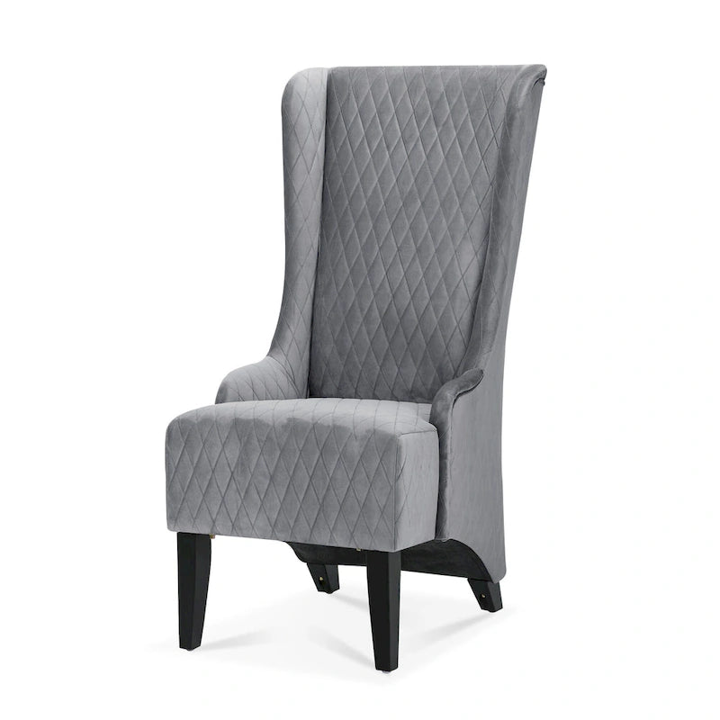 Christopher Knight Home - Evelyn High-Back Velvet Wingback Chair with Wooden Legs