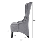 Christopher Knight Home - Evelyn High-Back Velvet Wingback Chair with Wooden Legs