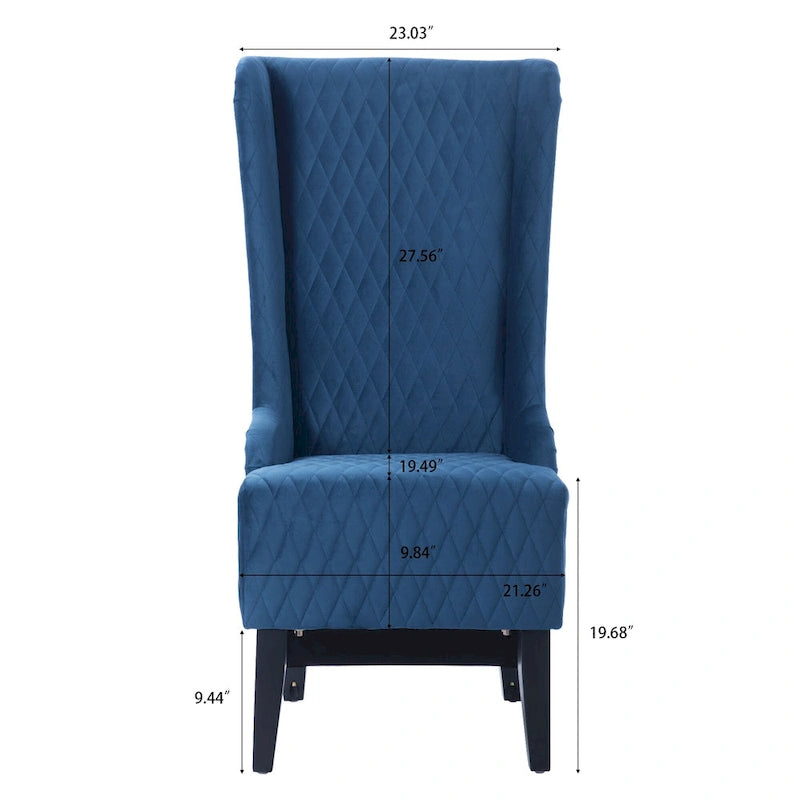 Christopher Knight Home - Evelyn High-Back Velvet Wingback Chair with Wooden Legs