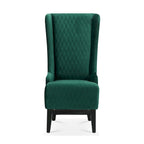 Christopher Knight Home - Evelyn High-Back Velvet Wingback Chair with Wooden Legs