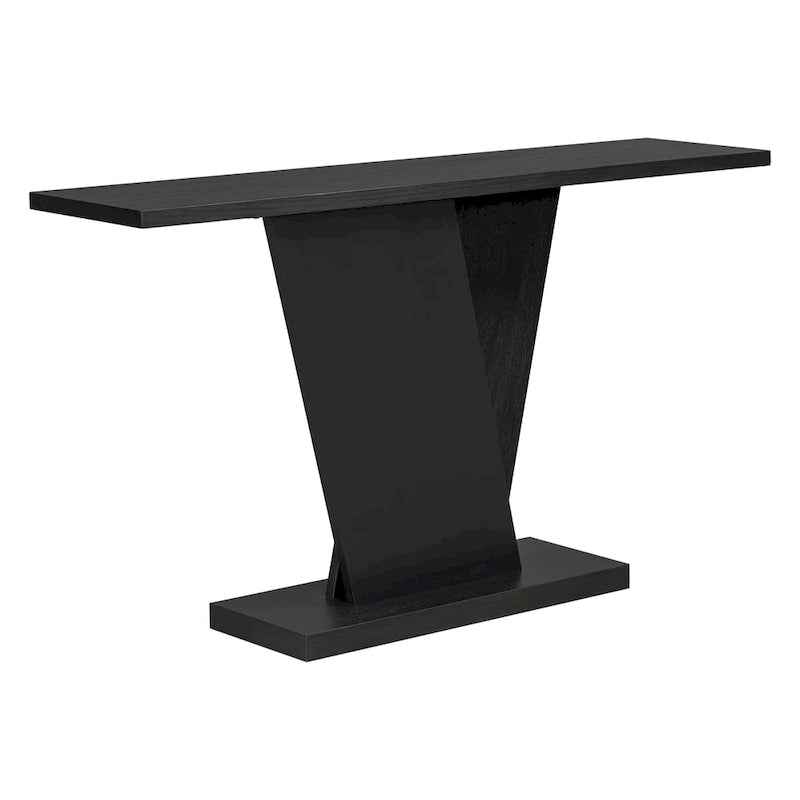 Christopher Knight Home - Mirod Elegant Console Table with Natural Wood Veneer and Sturdy V-Base Design
