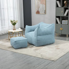 GDFStudio - COOLMORE Boucle Bean Bag Chair with Memory Foam Filling for Ultimate Comfort