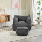 GDFStudio - COOLMORE Boucle Bean Bag Chair with Memory Foam Filling for Ultimate Comfort