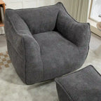 GDFStudio - COOLMORE Boucle Bean Bag Chair with Memory Foam Filling for Ultimate Comfort