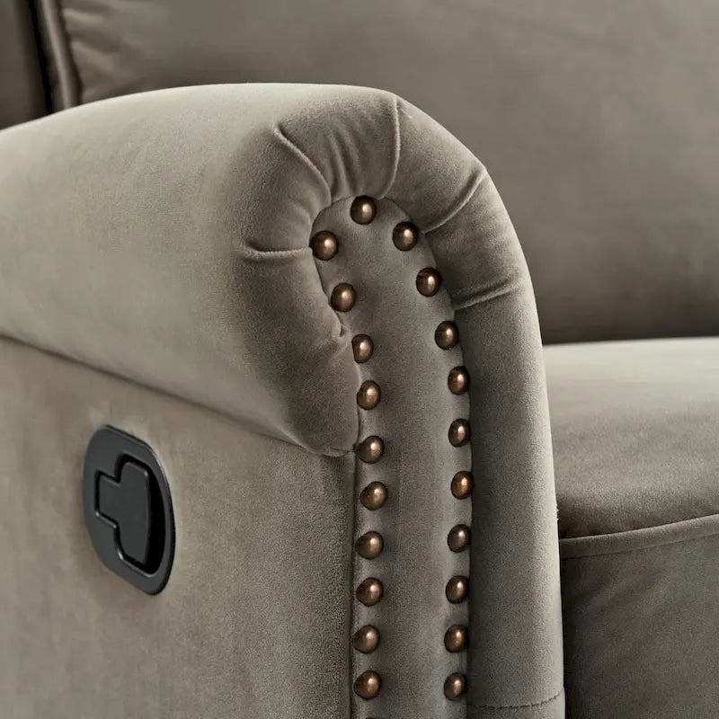 Marloo Modern Swivel Velvet Recliner Chair by Christopher Knight Home