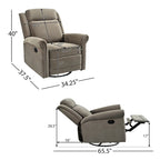 Marloo Modern Swivel Velvet Recliner Chair by Christopher Knight Home