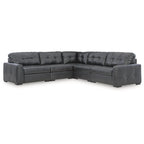Signature Design by Ashley Brindley Pier Gray 5-Piece Sectional - 128W x 128D x 40H