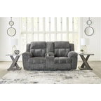 Divanetto reclinabile doppio Signature Design by Ashley Frohn con console - 80L x 40P x 42A