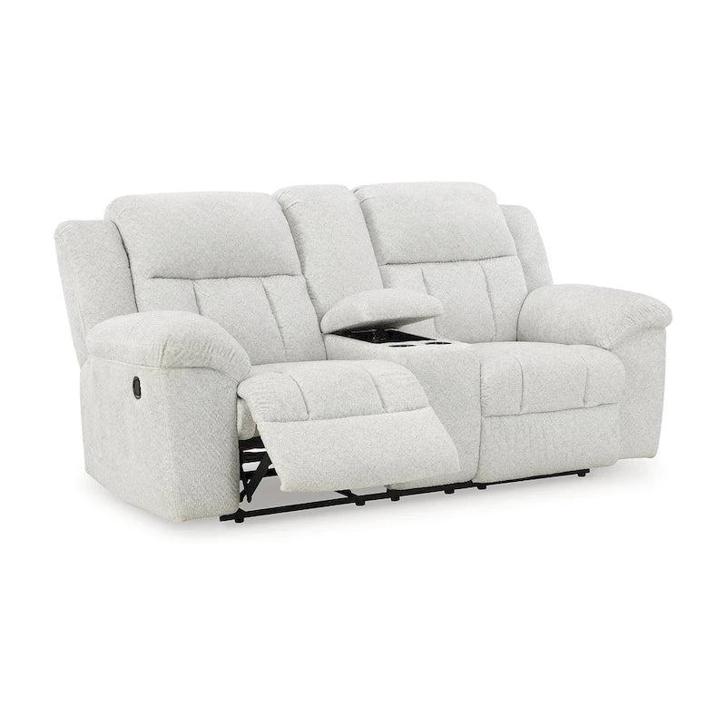 Divanetto reclinabile doppio Signature Design by Ashley Frohn con console - 80L x 40P x 42A