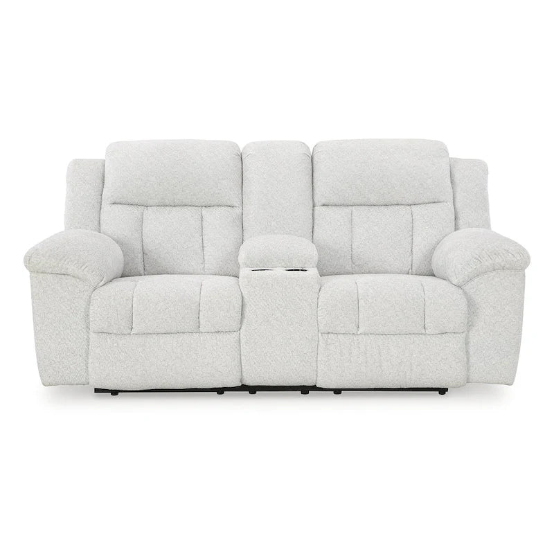 Divanetto reclinabile doppio Signature Design by Ashley Frohn con console - 80L x 40P x 42A