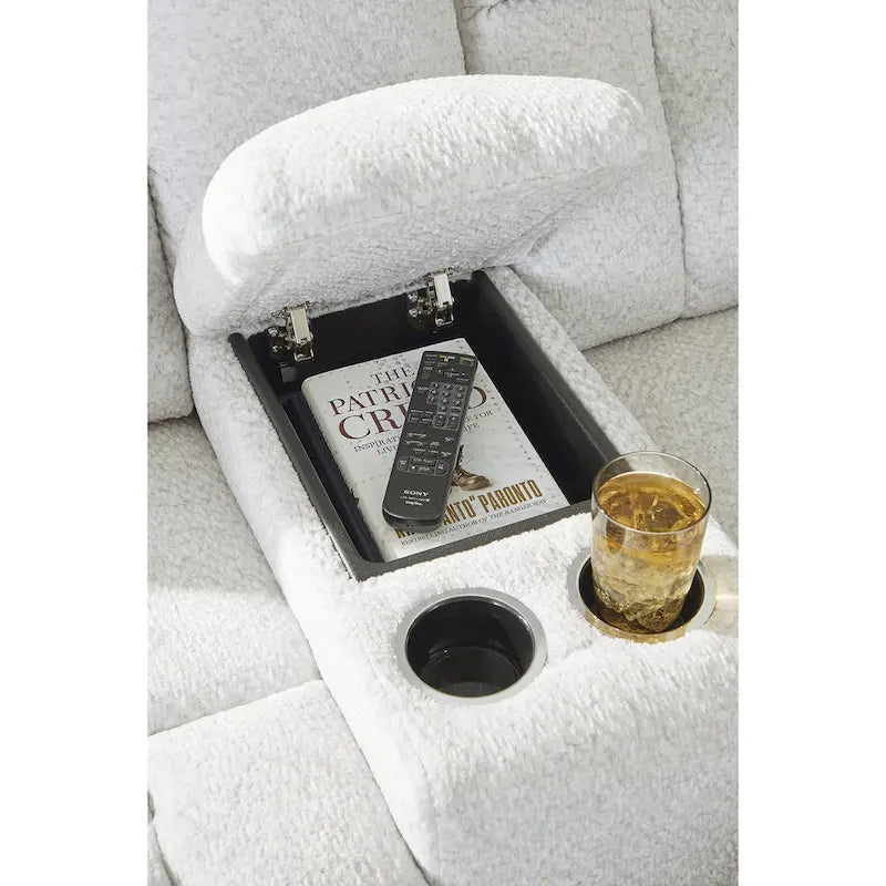 Divanetto reclinabile doppio Signature Design by Ashley Frohn con console - 80L x 40P x 42A