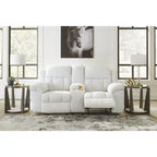 Divanetto reclinabile doppio Signature Design by Ashley Frohn con console - 80L x 40P x 42A