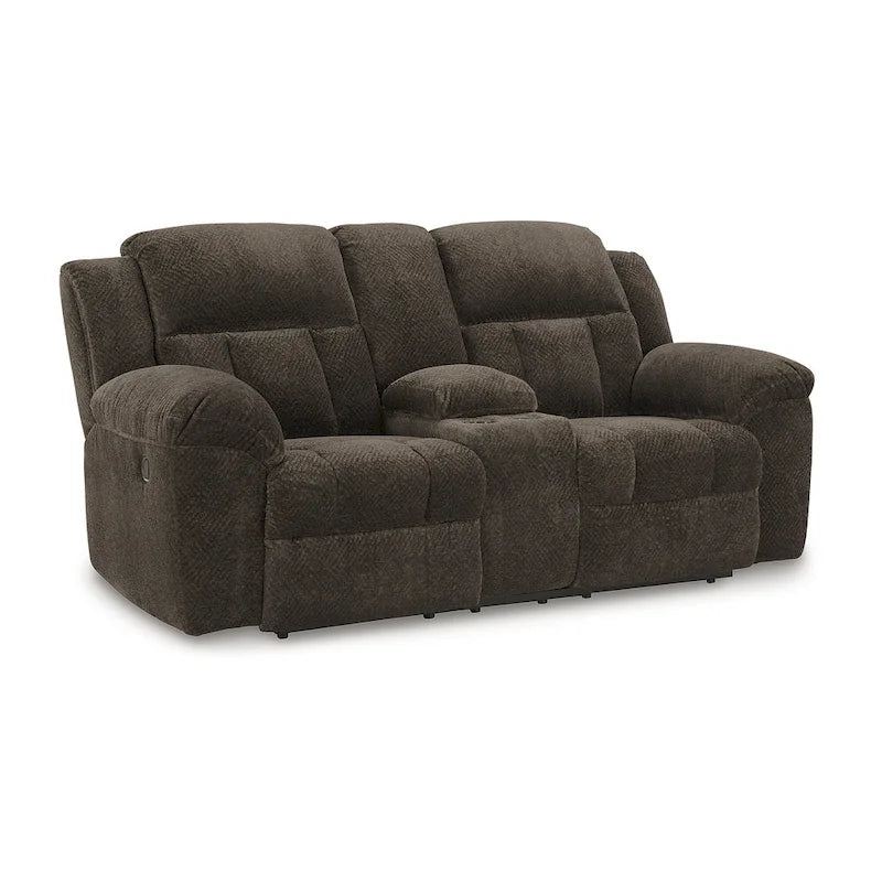 Divanetto reclinabile doppio Signature Design by Ashley Frohn con console - 80L x 40P x 42A