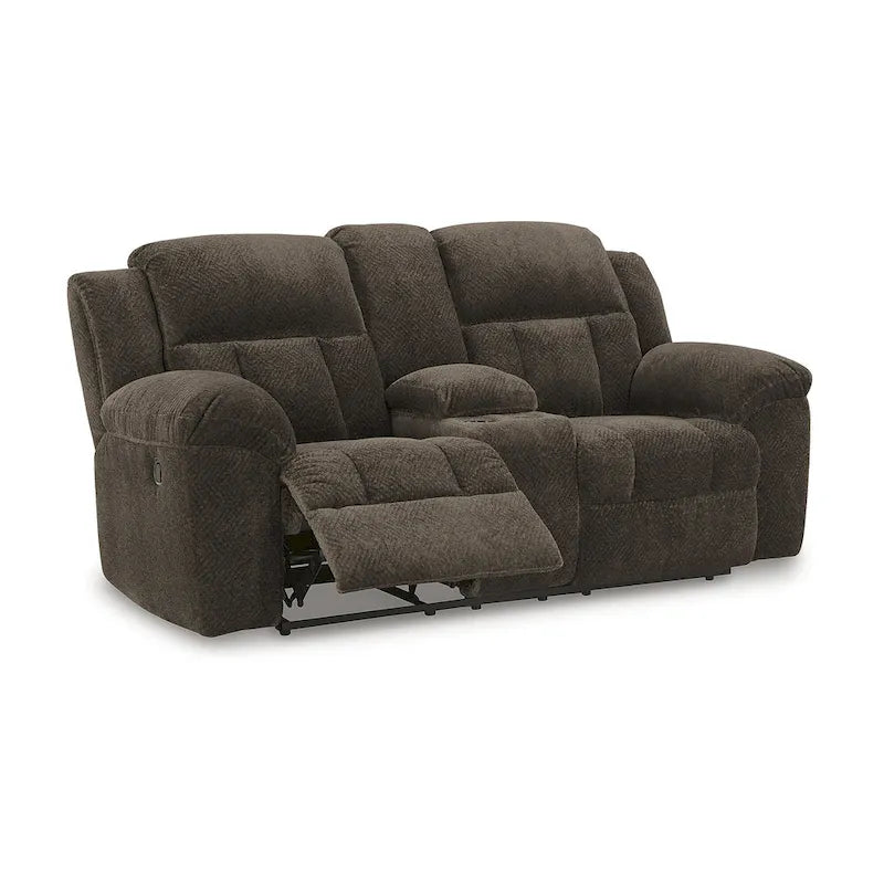 Divanetto reclinabile doppio Signature Design by Ashley Frohn con console - 80L x 40P x 42A