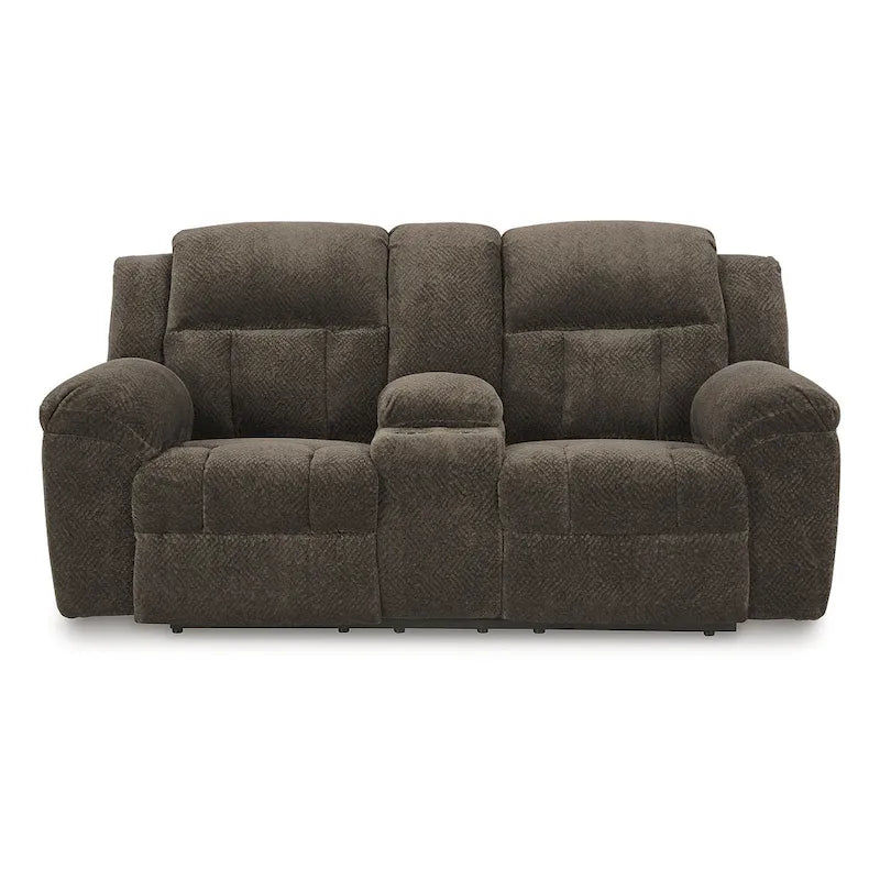 Divanetto reclinabile doppio Signature Design by Ashley Frohn con console - 80L x 40P x 42A
