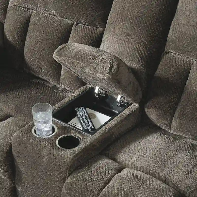 Divanetto reclinabile doppio Signature Design by Ashley Frohn con console - 80L x 40P x 42A