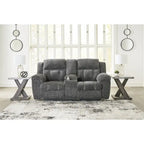 Divanetto reclinabile doppio Signature Design by Ashley Frohn con console - 80L x 40P x 42A